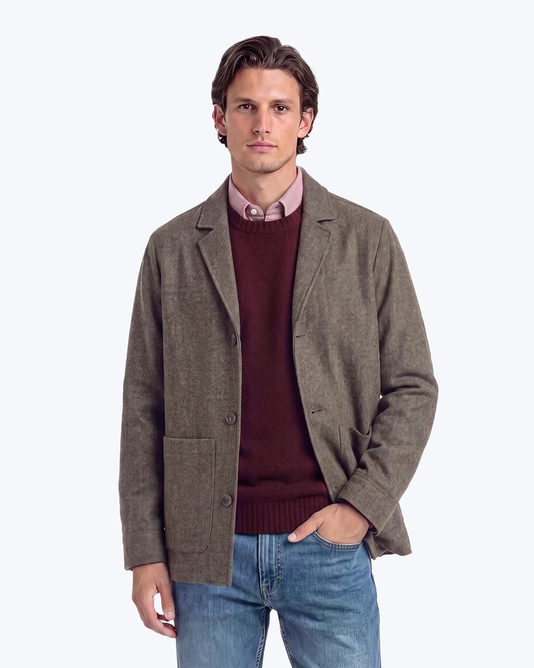 BLAZER DE ESPIGA VERDE NEW ENGLAND