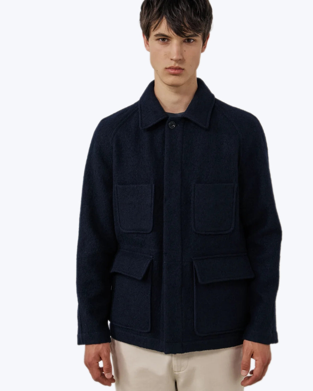 CHAQUETA 4 BOLSILLOS LANA NAVY HARTFORD
