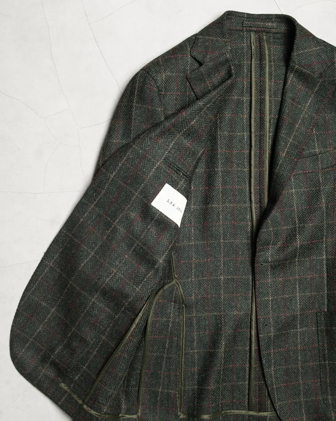 BLAZER DE CUADROS VERDE Y BURDEOS L.B.M. 1911