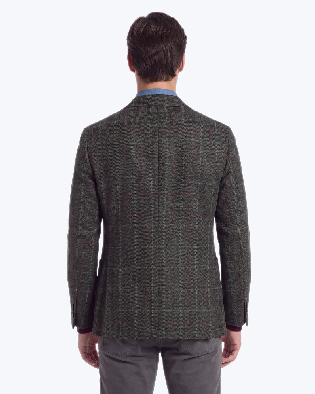 BLAZER DE CUADROS VERDE Y BURDEOS L.B.M. 1911