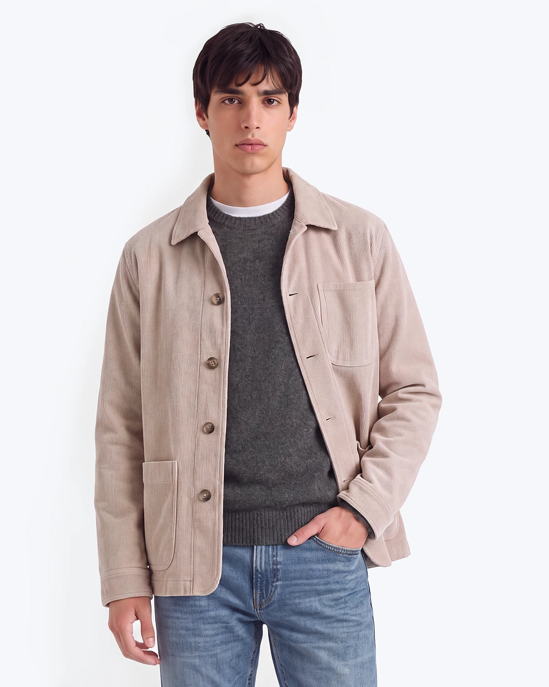 CHAQUETA DE PANA BEIGE ALTEA