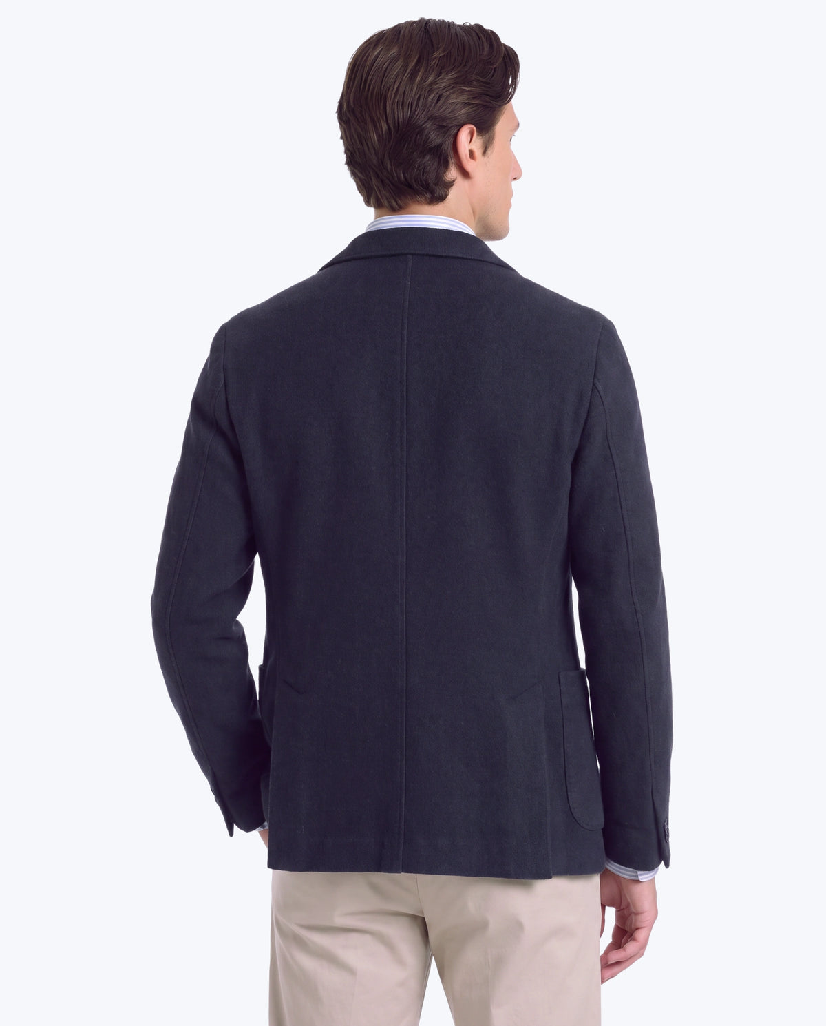 BLAZER DE PUNTO AZUL GRIS CIRCOLO