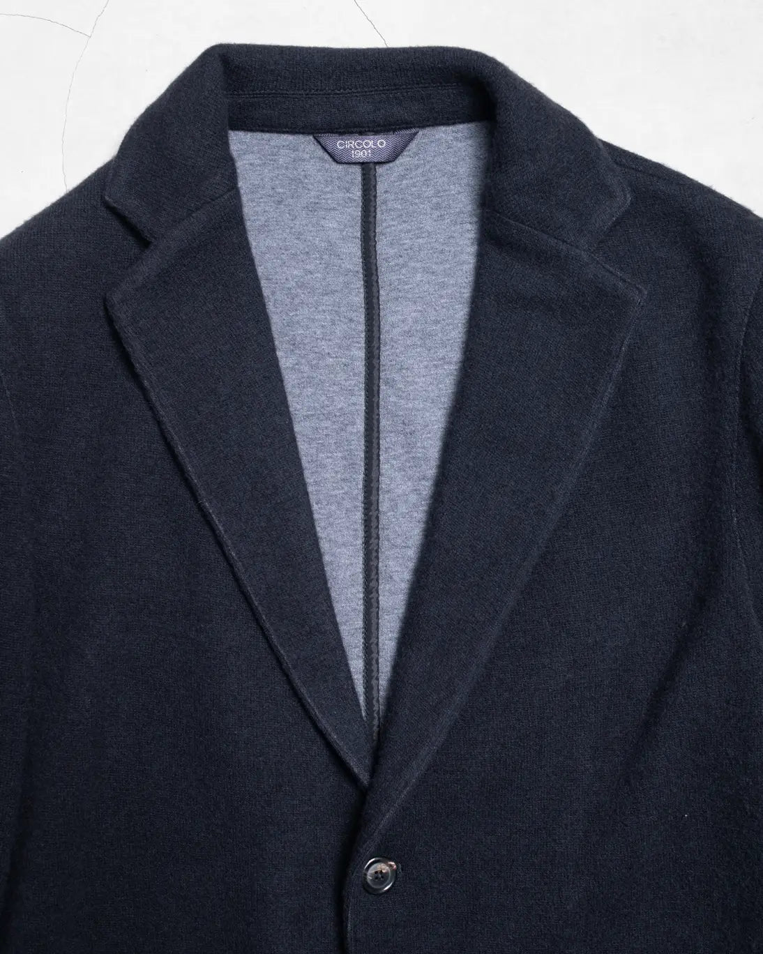 BLAZER DE PUNTO AZUL GRIS CIRCOLO