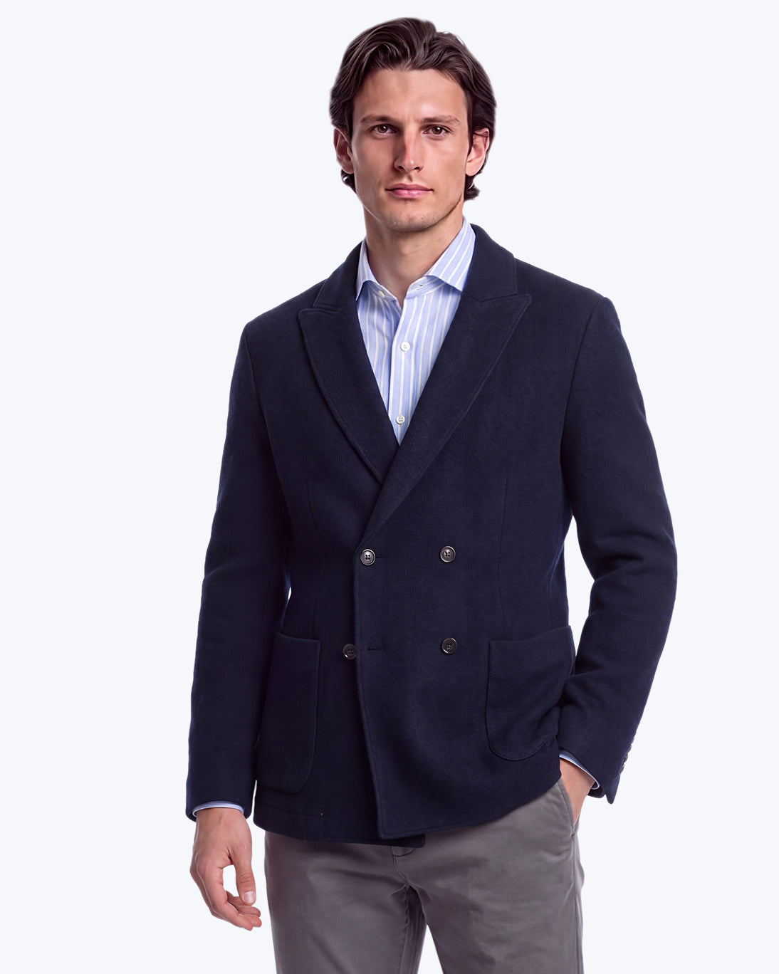 BLAZER DE PUNTO CRUZADA NAVY CIRCOLO