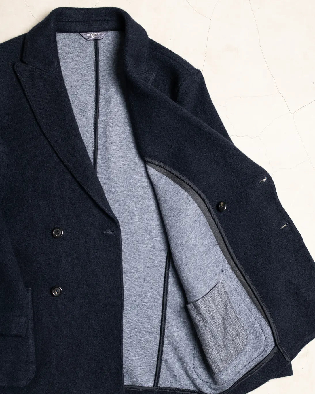 BLAZER DE PUNTO CRUZADA NAVY CIRCOLO