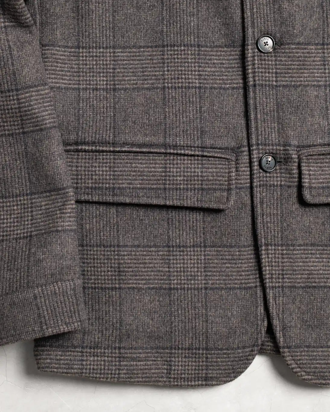 BLAZER LUMEN CUADRO MARRÓN CON CUELLO MAO