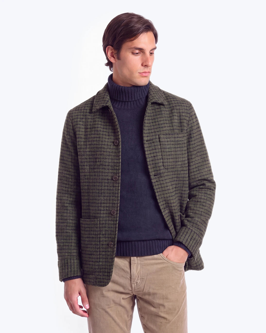 CHAQUETA 3 BOLSILLOS GALLIA CUADROS