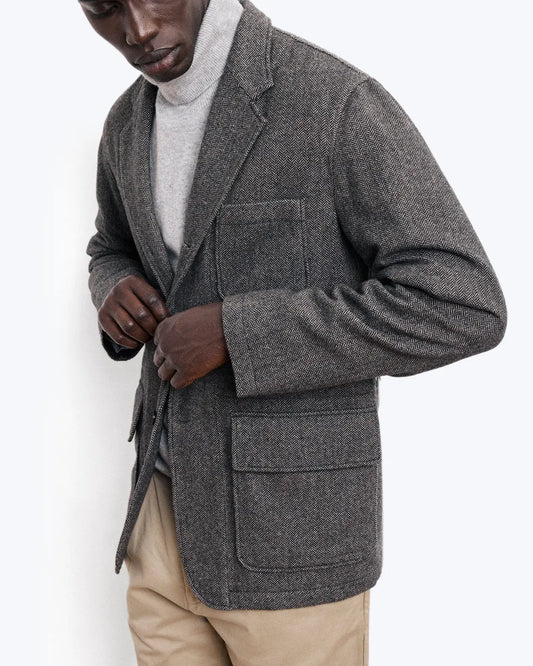 BLAZER DE ESPIGA MARRÓN HARTFORD