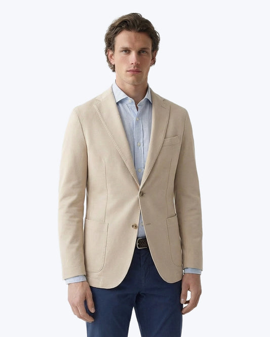 BLAZER DE PIQUÉ BEIGE CIRCOLO