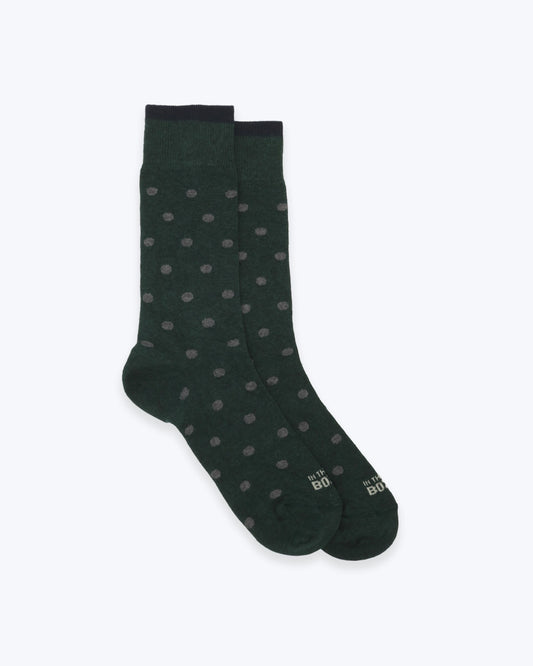 CALCETINES VERDES CON TOPOS INTHEBOX