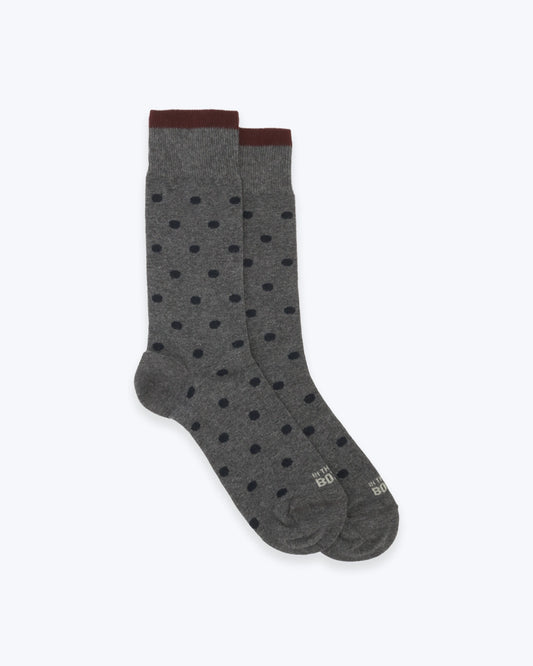 CALCETINES GRISES CON TOPOS INTHEBOX