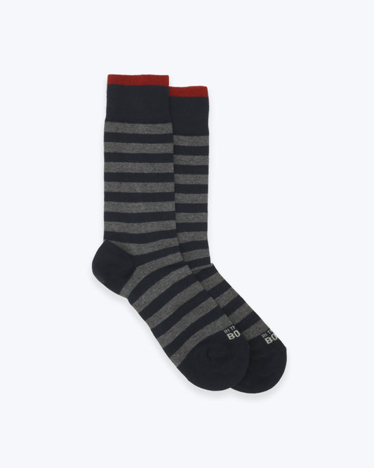 CALCETINES DE RAYAS NAVY Y GRIS  INTHEBOX