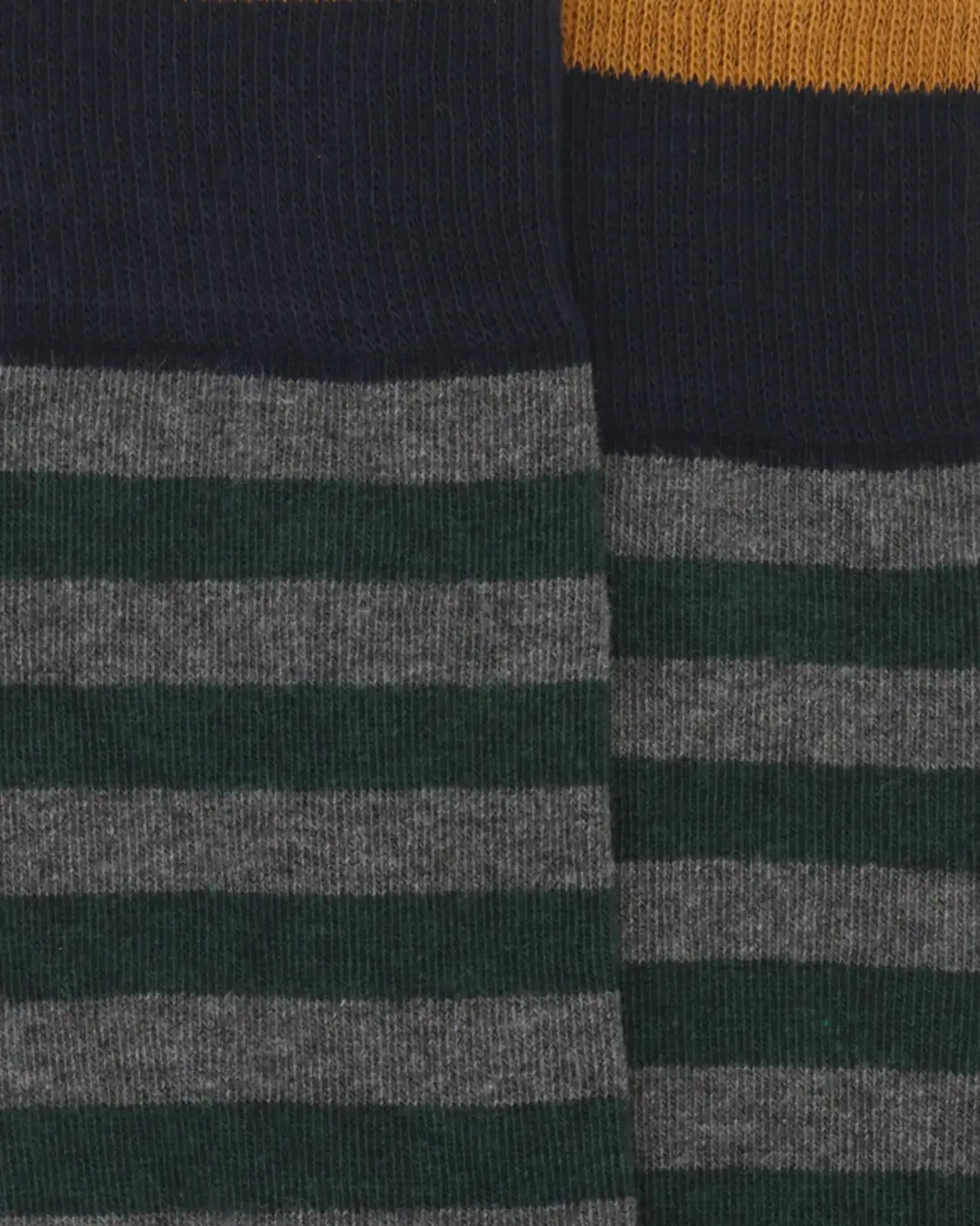 CALCETINES DE RAYAS GRIS Y VERDE INTHEBOX