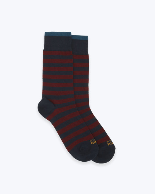CALCETINES DE RAYAS AZUL Y BURDEOS INTHEBOX