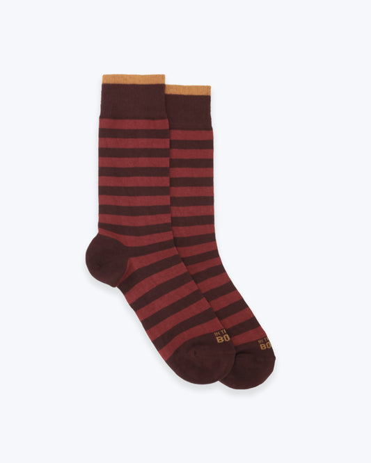 CALCETINES DE RAYAS BURDEOS INTHEBOX