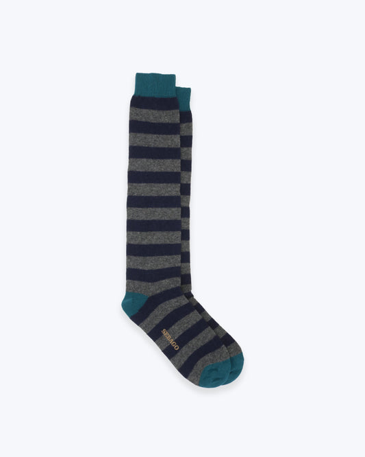 CALCETINES SEBAGO DE RAYAS AZULES Y GRISES