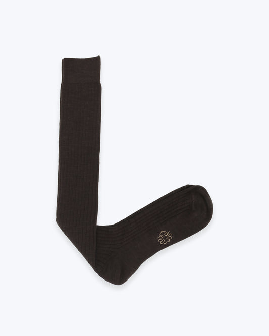 CALCETINES MARRÓN ALTO MILANO