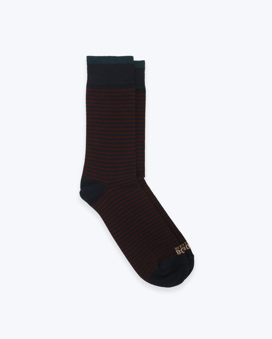 CALCETINES INTHEBOX DE RAYAS AZULES Y MARRONES