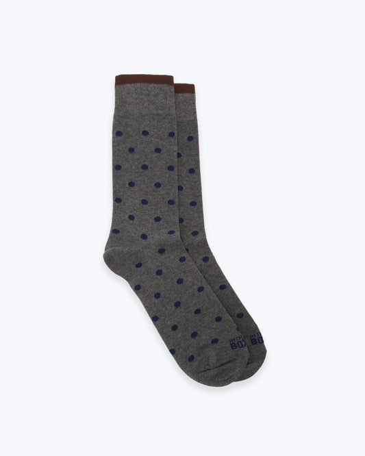CALCETINES INTHEBOX LUNARES GRISES Y AZULES