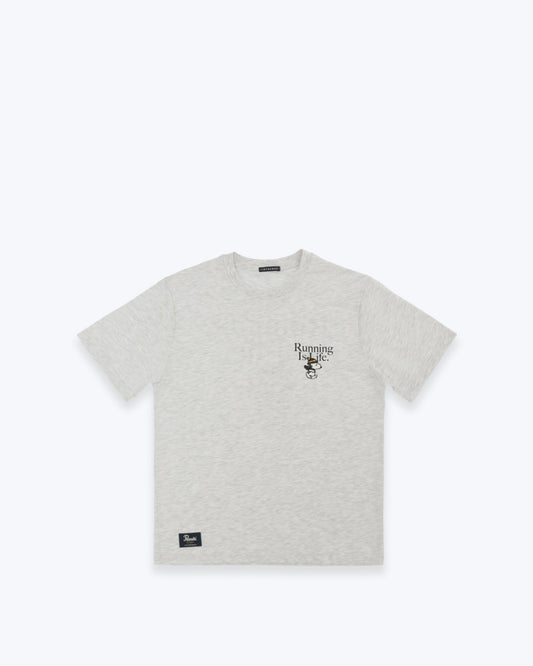CAMISETA RUNNING LIFE SNOOPY GRIS INTHEBOX