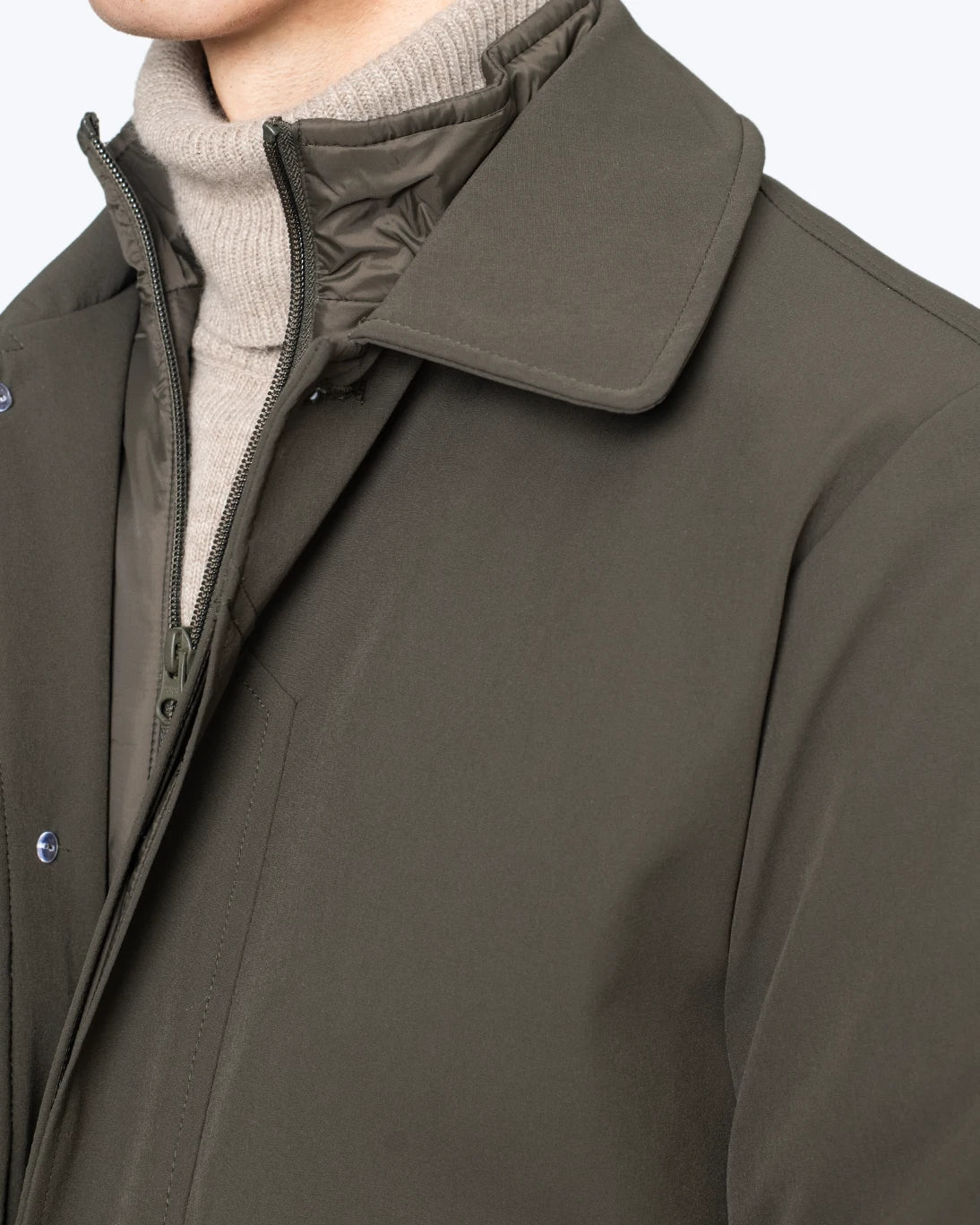 GABARDINA VERDE OLIVA BRIXTOL TEXTILES