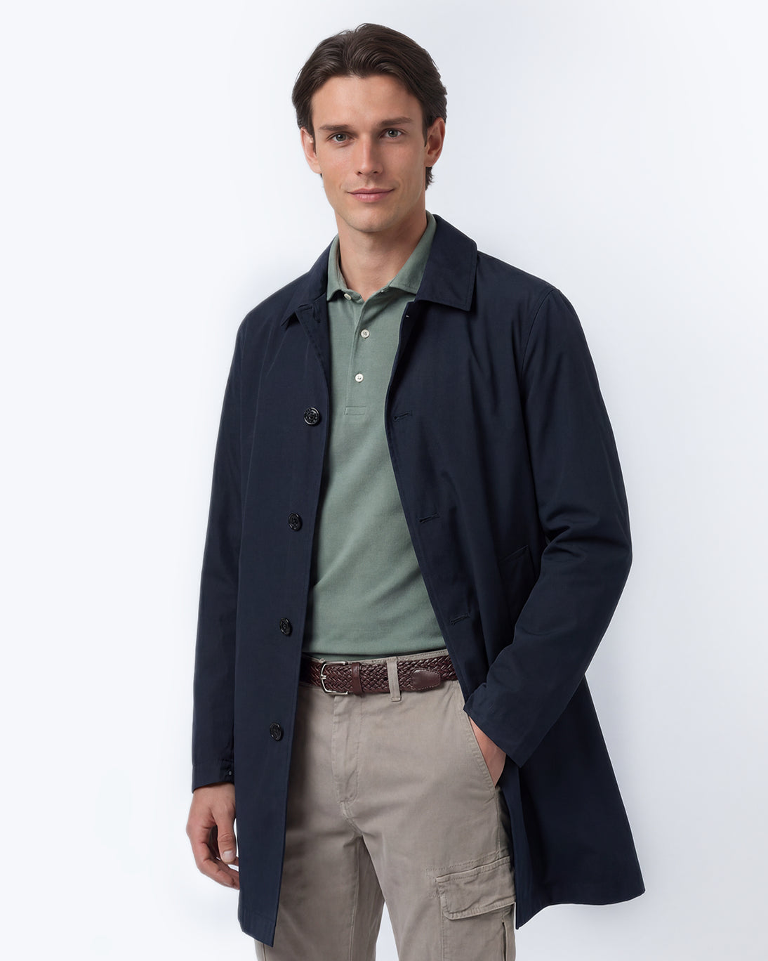 GABARDINA LIGERA NAVY WOOLRICH