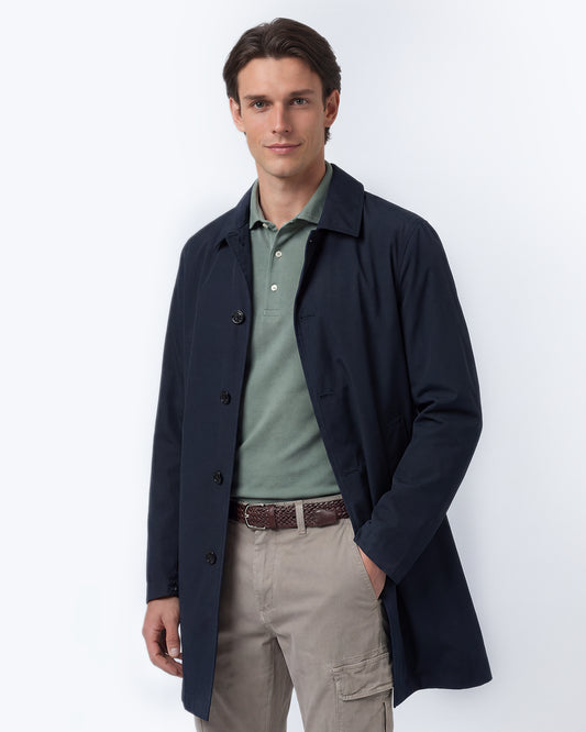 GABARDINA LIGERA NAVY WOOLRICH