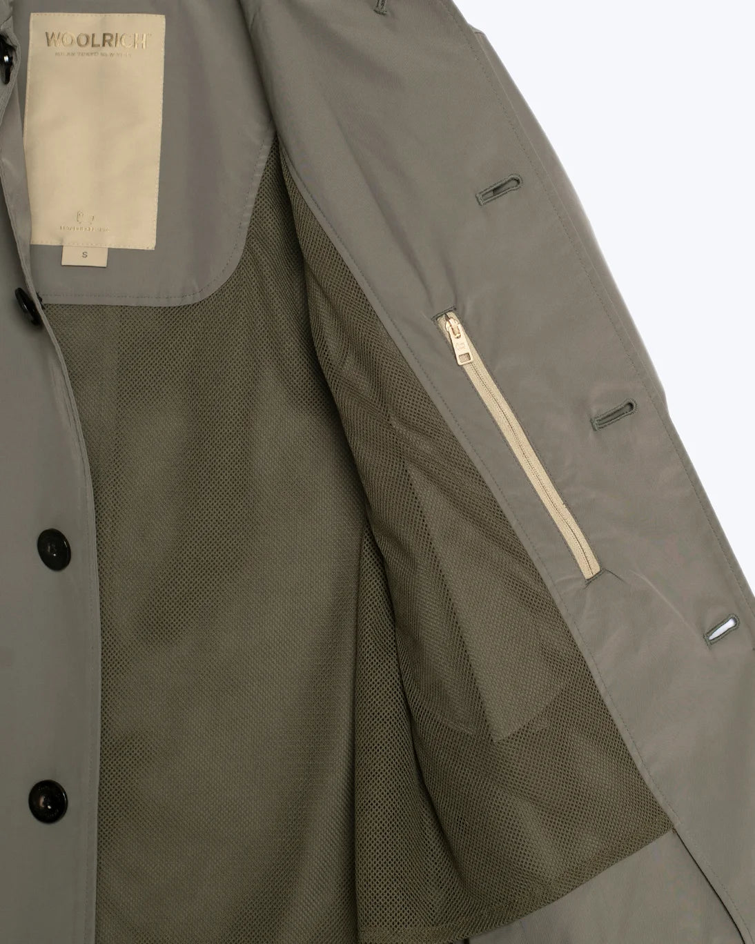 GABARDINA LIGERA VERDE WOOLRICH