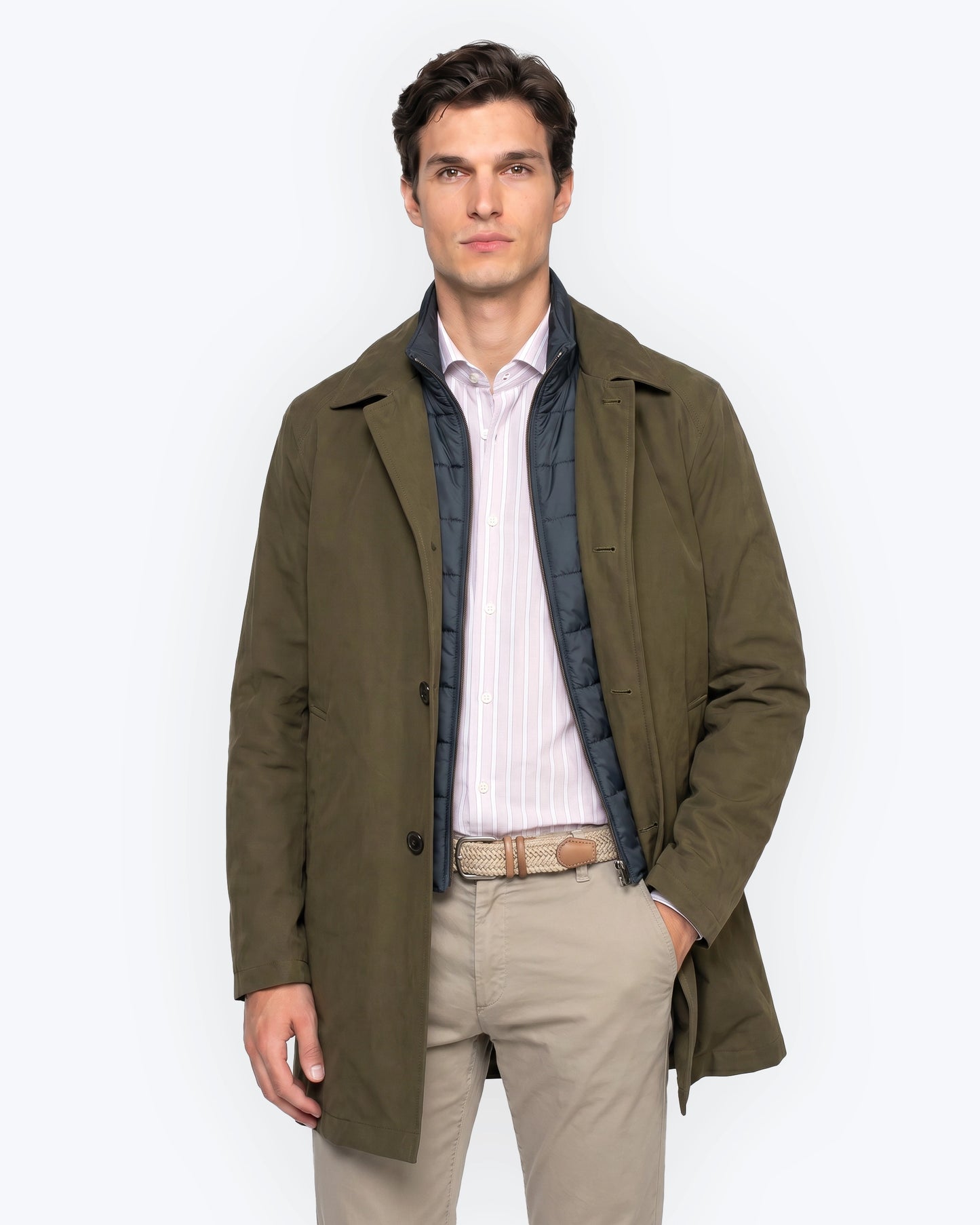 GABARDINA CON PETO DESMONTABLE VERDE ZEROSETTANTA