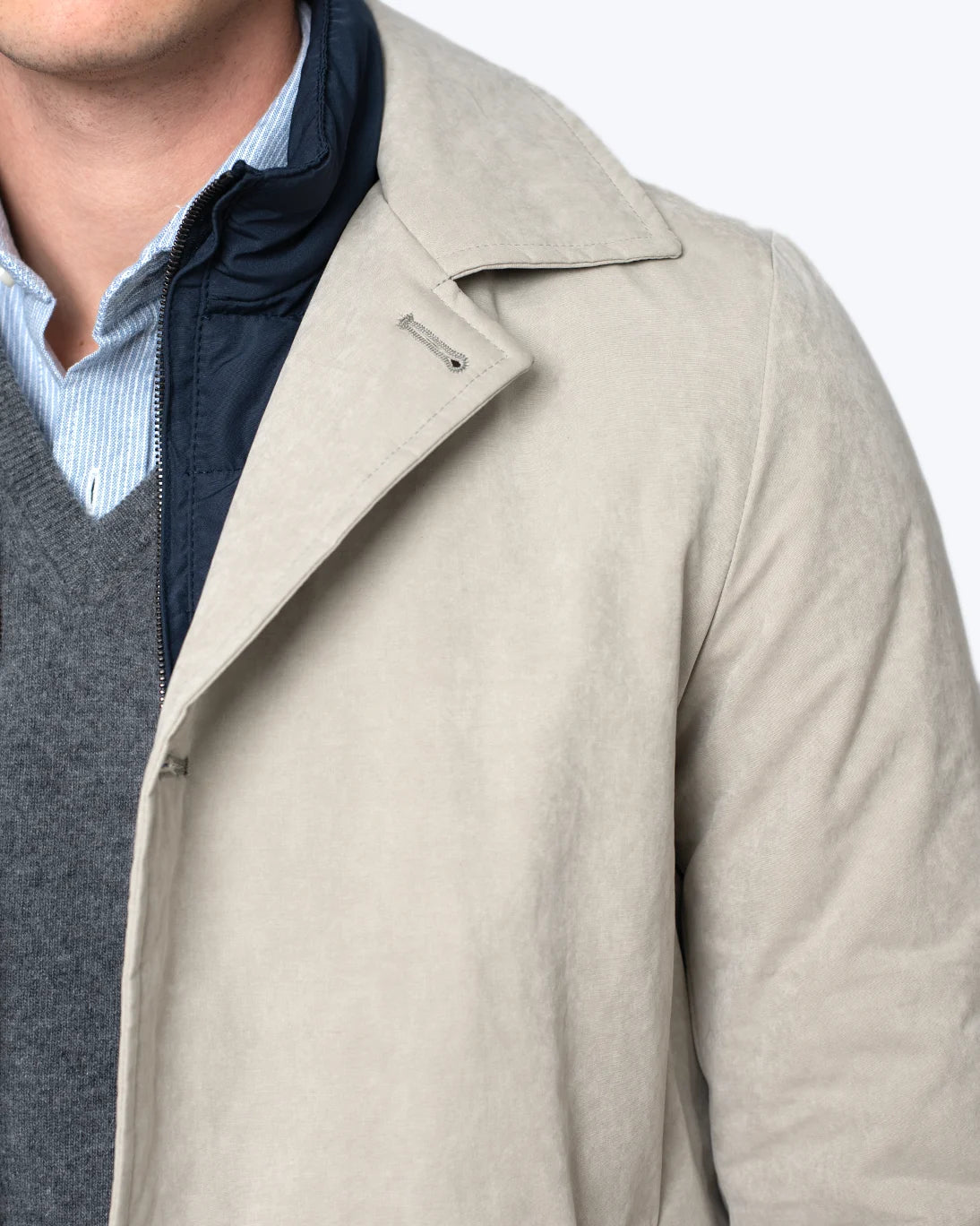 GABARDINA BEIGE CON PETO DESMONTABLE ZEROSETTANTA