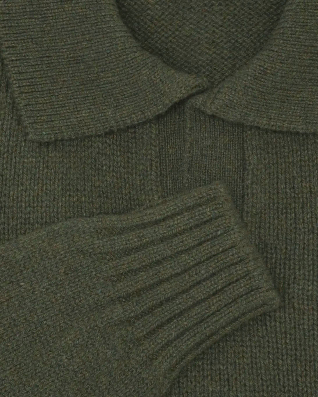 JERSEY DE CUELLO POLO DE CASHMERE VERDE BREUER
