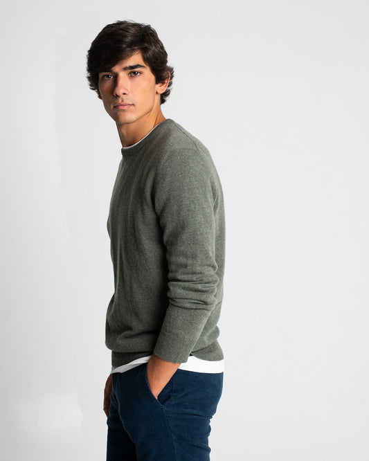 JERSEY DE CUELLO REDONDO VERDE TWAY