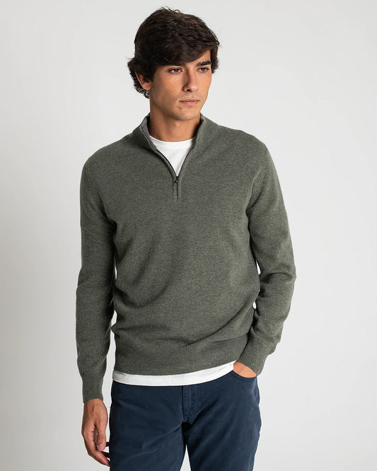 JERSEY CON CREMALLERA VERDE CLARO TWAY