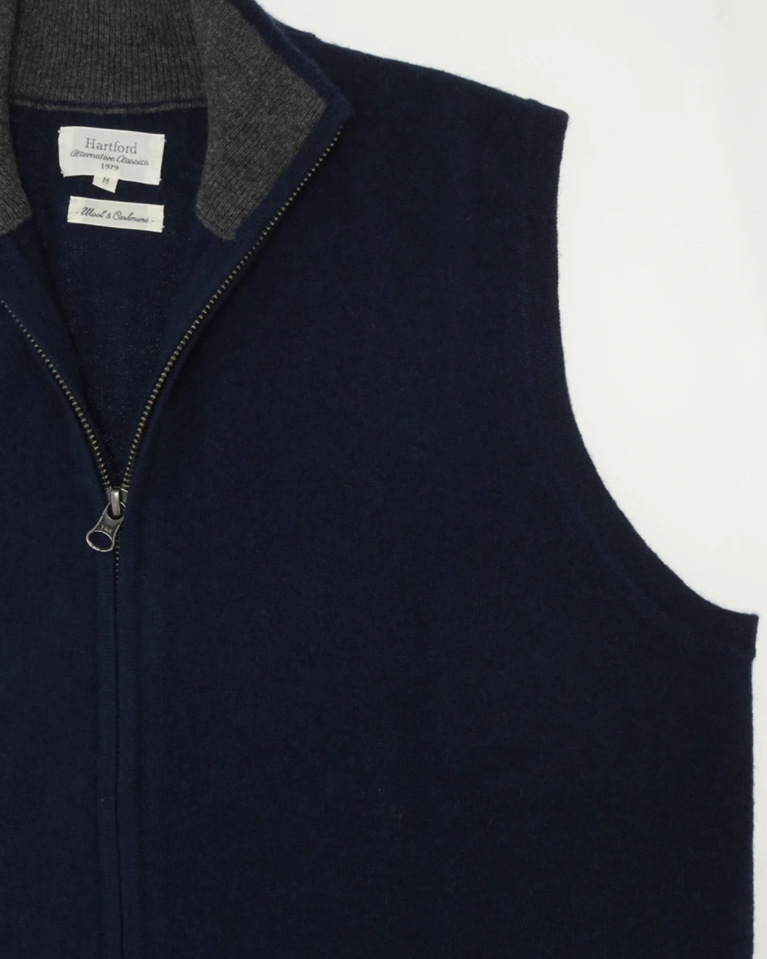 CHALECO AZUL DE PUNTO CON CREMALLERA HARTFORD