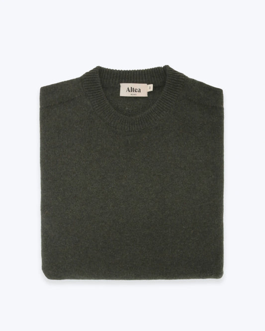 JERSEY DE CUELLO REDONDO VERDE OSCURO ALTEA