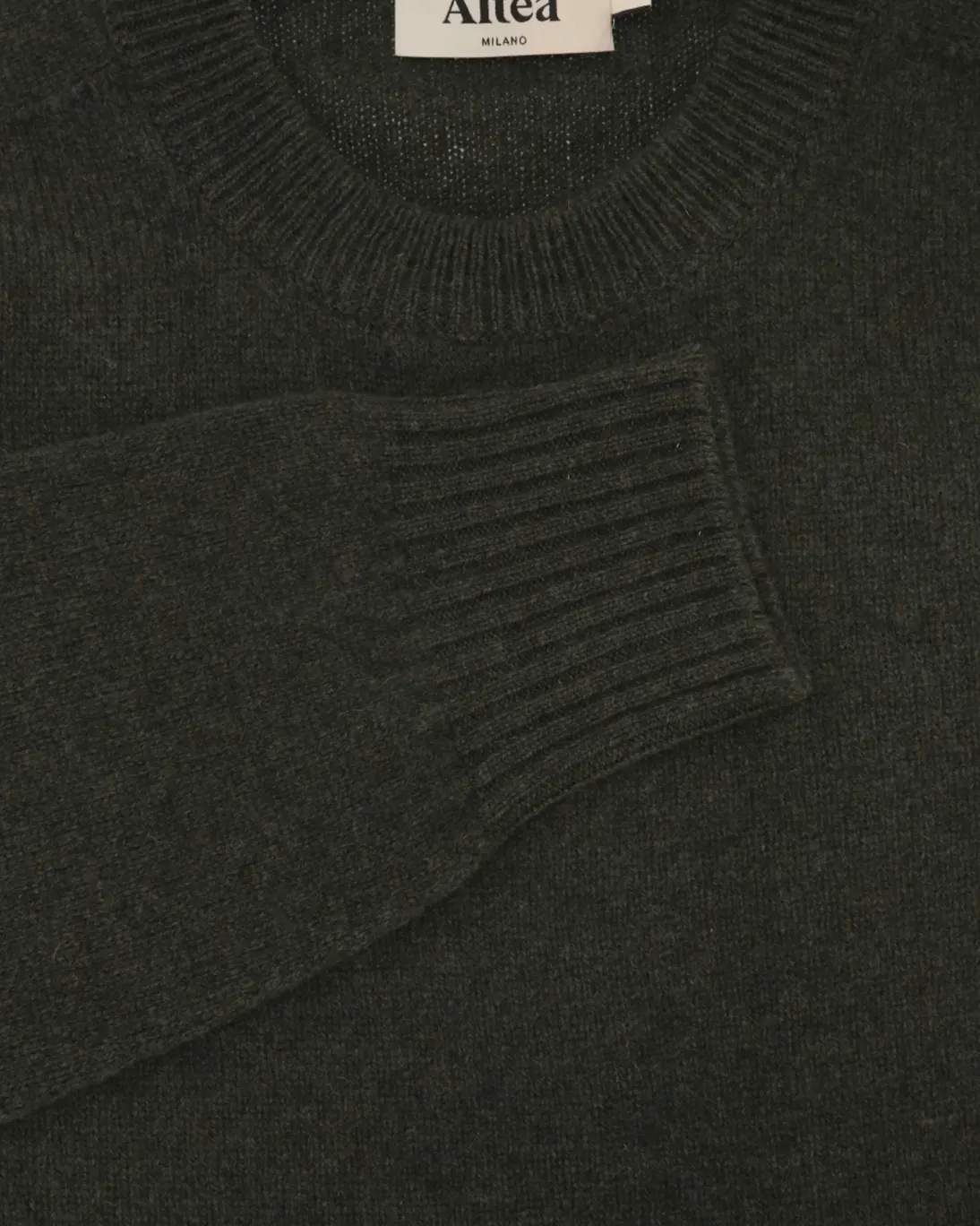 JERSEY DE CUELLO REDONDO VERDE OSCURO ALTEA