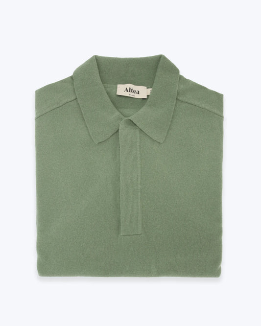 JERSEY VERDE CON CUELLO POLO ALTEA