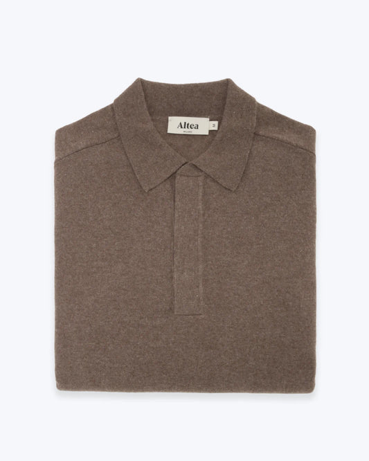 JERSEY MARRÓN DE CUELLO POLO ALTEA
