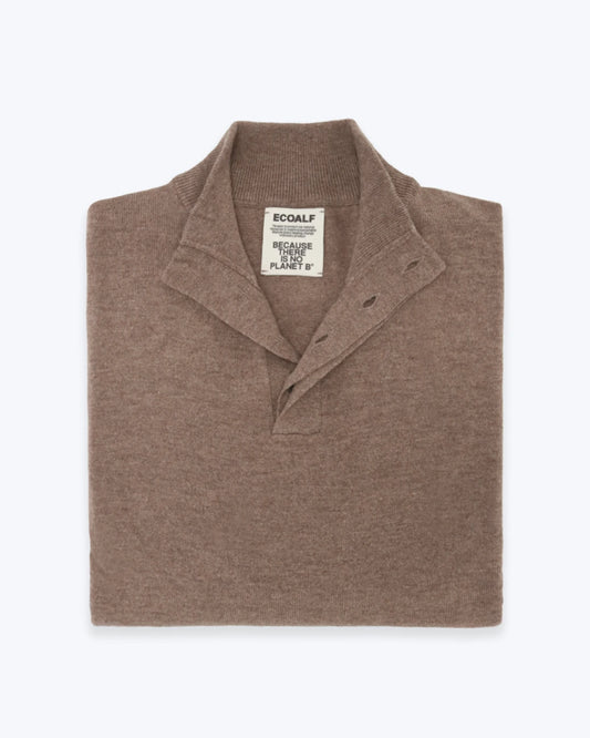 JERSEY CON BOTONES TOSTADO ECOALF