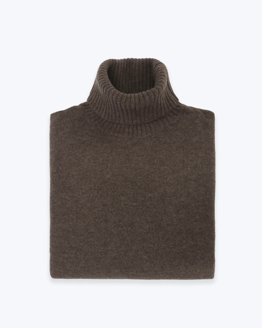 JERSEY CUELLO ALTO MARRÓN ECOALF