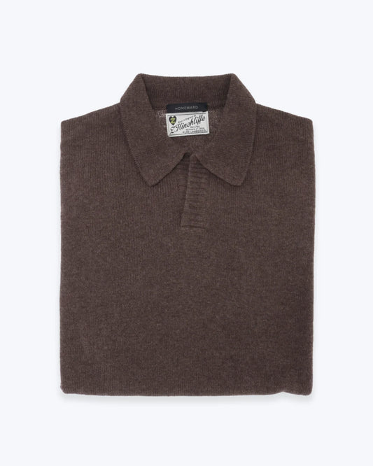 JERSEY DE CUELLO POLO MARRÓN OSCURO HOMEWARD