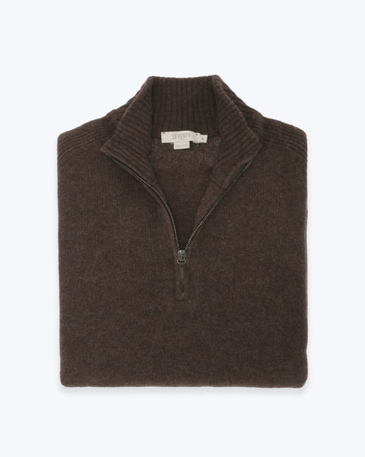 JERSEY CON CREMALLERA MARRÓN SEVENTY