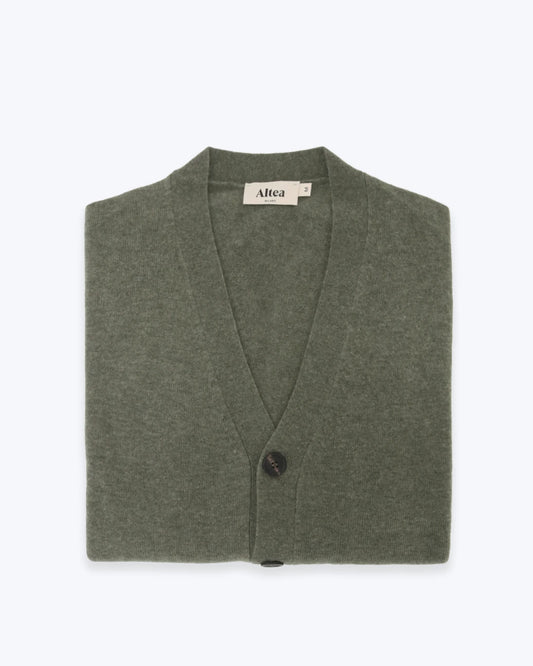 CÁRDIGAN DE LANA VERDE ALTEA