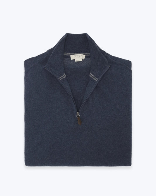 JERSEY CON CREMALLERA AZUL SEVENTY