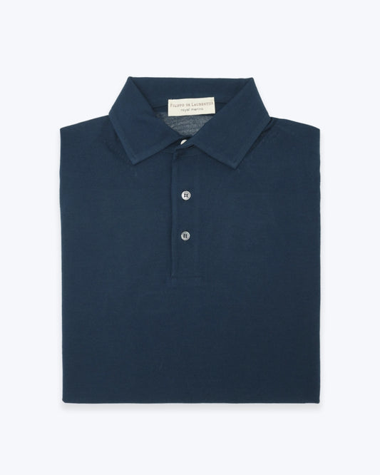 JERSEY CUELLO POLO AZUL OCÉANO FILIPPO DE LAURENTIS