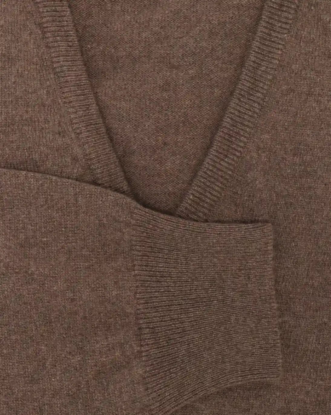 JERSEY DE PICO CASHMERE MARRÓN GRAN SASSO FOR FULHAM