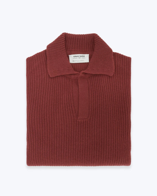 JERSEY BURDEOS CON CUELLO POLO GRAN SASSO FOR FULHAM