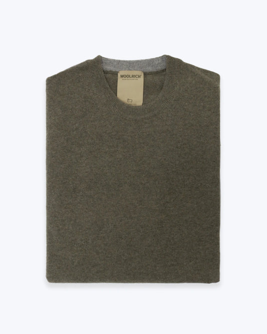 JERSEY DE CUELLO REDONDO VERDE WOOLRICH