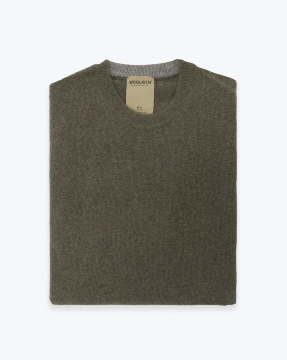 JERSEY DE CUELLO REDONDO VERDE WOOLRICH