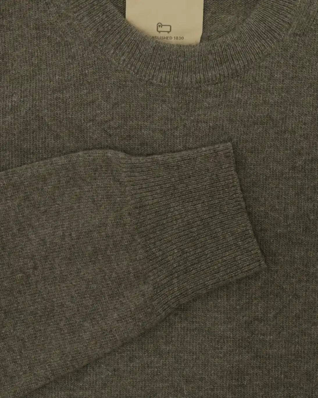 JERSEY DE CUELLO REDONDO VERDE WOOLRICH